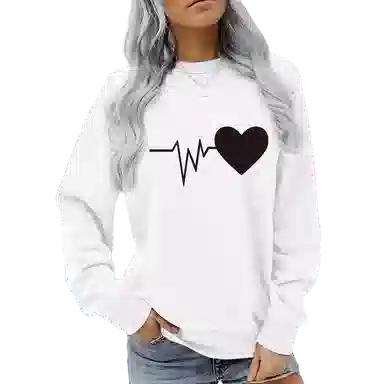 北极绒 休闲长袖圆领简约卫衣 女款