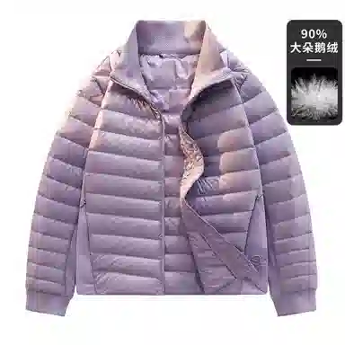鸭鸭 轻薄系列 休闲立领保暖亲肤羽绒服 女款