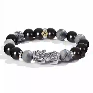 【八方来财貔貅12生肖顺利八大守护神本命佛】 喜宝春花 诸事顺利平安喜乐国风新中式福禄吉祥小众佛珠百搭好运 黑檀 手串 男女同款情侣款