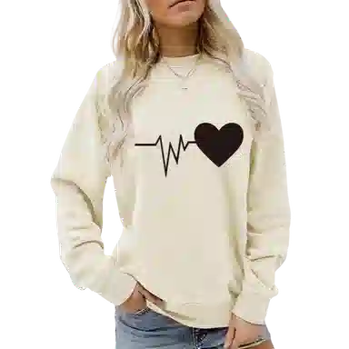 北极绒 休闲长袖圆领简约卫衣 女款