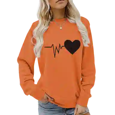 北极绒 休闲长袖圆领简约卫衣 女款