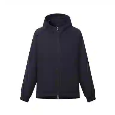 李生制造 经典时尚舒适休闲连帽常规合身厚款纯色插肩拉链不加绒长袖卫衣 男款