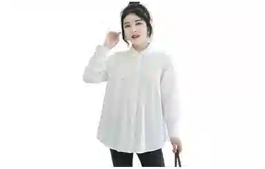 恒源祥 纯色纽扣休闲长袖衬衫 女款