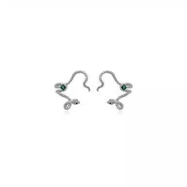 希遇 潮汐灵蛇新中式 轻奢小众设计日常百搭 时尚简约  冷淡风创意设计 合金 耳夹 男女同款情侣款