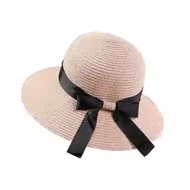 祎步康 韩版潮简约百搭遮阳防晒日系可折叠 纸草 渔夫帽 女款