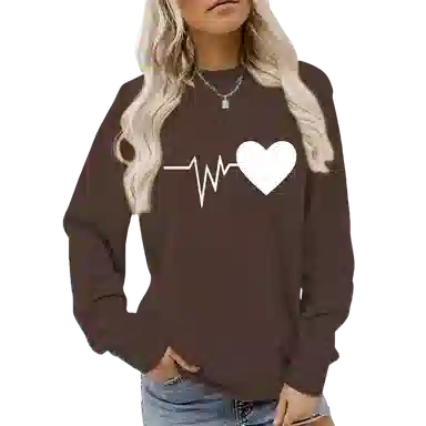 北极绒 休闲长袖圆领简约卫衣 女款