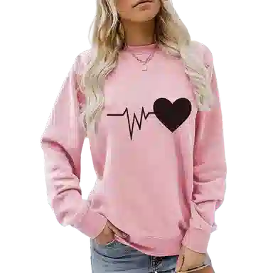 北极绒 休闲长袖圆领简约卫衣 女款