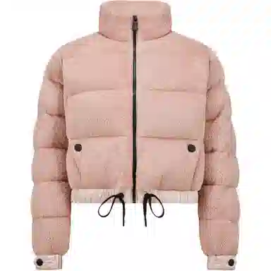 Moncler Short Zip Down Jacket Pink