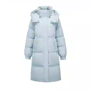 雅鹿 纯色加厚中长款长袖羽绒服 女款