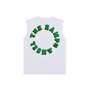 乱步 重磅坎肩纯棉字母圈简约穿搭美式健身运动透气青少年无袖背心 男女同款