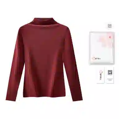 都市丽人 高级感秋冬半高领打底舒适纯色内搭针织衫 女款