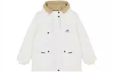 New Balance FW22 Logo Print Down Jacket White