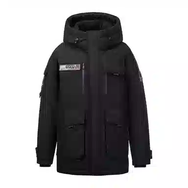 雅鹿 户外极寒运动加厚连帽保暖工装羽绒服 女款