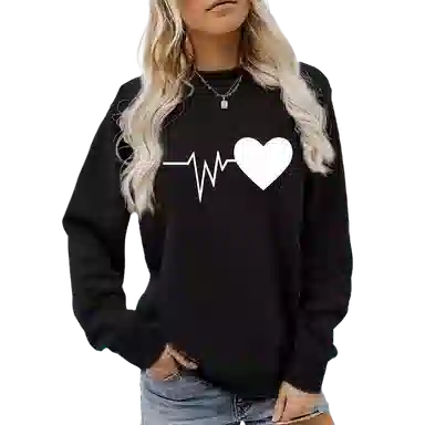 北极绒 休闲长袖圆领简约卫衣 女款