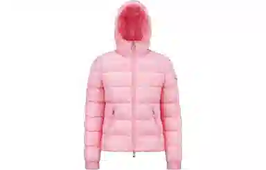 Moncler SS23 Solid Hooded Down Jacket Rose Pink