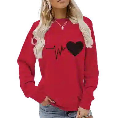 北极绒 休闲长袖圆领简约卫衣 女款