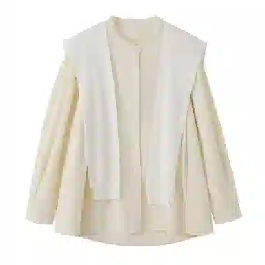 柳絮自制 舒适通勤气质圆领长袖衬衫 女款