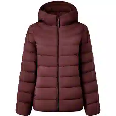 坦博尔 简约连帽保暖羽绒服 女款 黑色