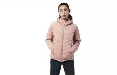 探路者 纯色户外连帽轻薄款羽绒服 女款