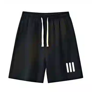 物质公式 潮牌美式高街复古创意几何图案字母印花抽绳运动基础款无性别穿搭短裤户外跑步休闲宽松百搭系带五分裤篮球裤 男女同款