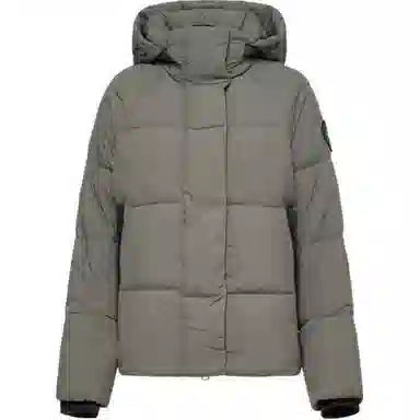 Canada Goose Logo Hoodie Jacket Women Gray