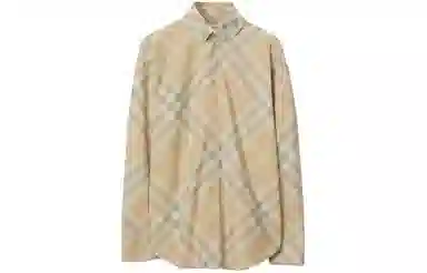 Burberry Checked Collar Shirt Brown