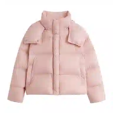 茵曼 休闲简约连帽面包羽绒服 女款