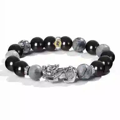 【八方来财貔貅12生肖顺利八大守护神本命佛】 喜宝春花 诸事顺利平安喜乐国风新中式福禄吉祥小众佛珠百搭好运 黑檀 手串 男女同款情侣款