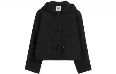 TOTEME Single-Breasted Hooded Jacket Deep Grey