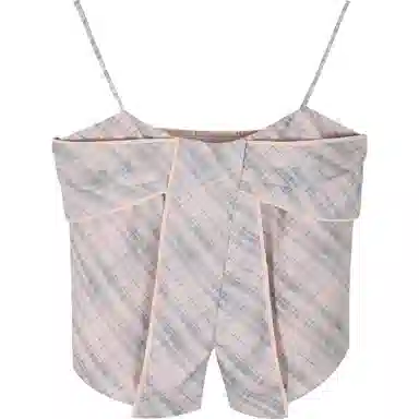 谜秀 时尚格子简约舒适吊带 女款 紫色