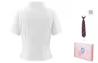 东鲸岁时记 学院风收腰显瘦短袖衬衫刺绣妍恩女子制服 女款 礼盒装 白色