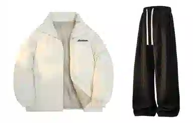 大卫贝肯 美式简约基础款立领宽松面包棉服宽松百搭灯芯绒长裤休闲运动套装 男女同款