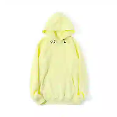 重磅基础 日系休闲加绒连帽长袖宽松卫衣 男女同款 纯色