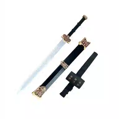 天予小镇 古代汉剑宝剑软胶材质刀剑兵器 大号拔刀剑 成品模型