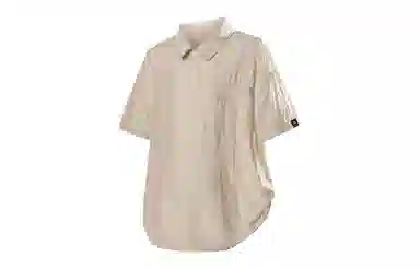 王者荣耀 鲁班七号款美式复古冰丝褶皱薄款宽松舒适亲肤高街透气慵懒感夏威夷沙滩垂感直筒短袖衬衫 男女同款