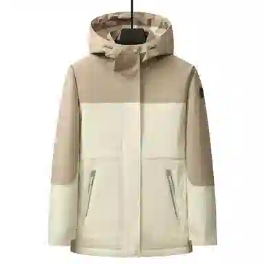 雅鹿 连帽短款宽松长袖纯色羽绒服 女款