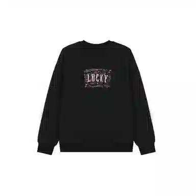 麓蔓蒂 圆领宽松纯色绣花卫衣 女款