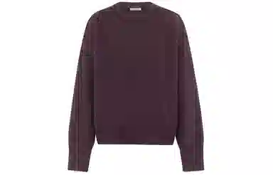 美洋 宽松纯色圆领长袖针织衫 女款 紫色