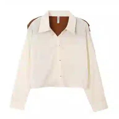 法文箱子 简约通勤长袖衬衫 女款 杏色