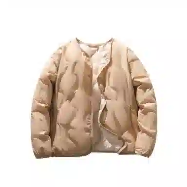 鸭鸭 单排扣宽松纯色日系简约百搭外穿内搭时尚轻薄羽绒服 女款