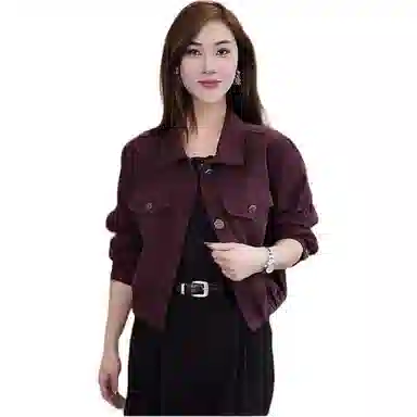 雅鹿 长袖宽松简约夹克外套 女款