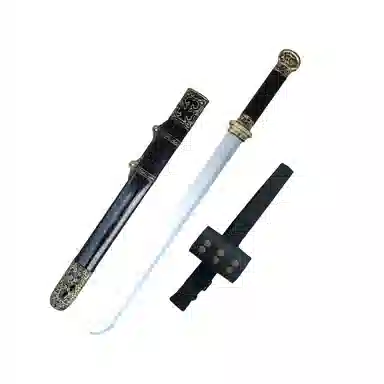 天予小镇 古代汉剑宝剑软胶材质刀剑兵器 大号拔刀剑 成品模型