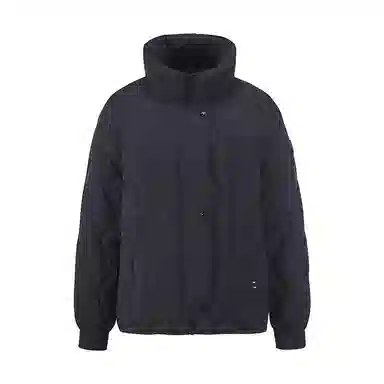 雅鹿 通勤立领拉链长袖轻薄短款小个子波浪绗线纯色羽绒服 女款