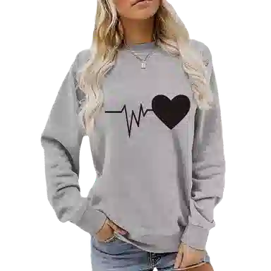 北极绒 休闲长袖圆领简约卫衣 女款