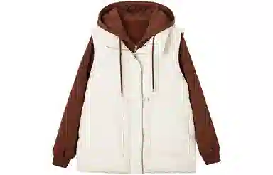 【dme】 纯色宽松拉链长袖外套羽绒服 女款 奶咖色