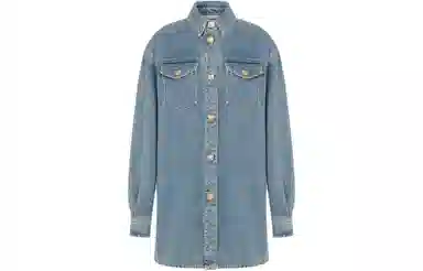MOSCHINO Teddy Buttons Blue Denim Shirt