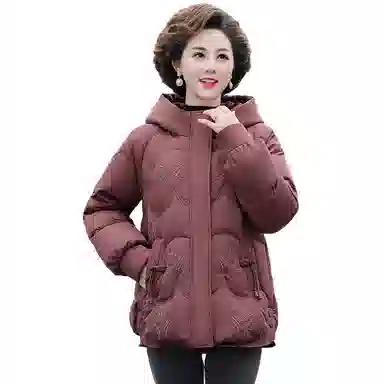 雅鹿 加厚短款宽松长袖连帽羽绒服 女款