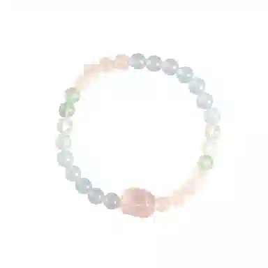 【春色入画】 指尖瑰宝 清新甜美可爱百搭不规则新中式手饰早日脱单旺桃花好运连连做个富婆转运纳福气质温柔#好运天然 玉髓 手串 女款