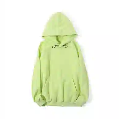 重磅基础 日系休闲加绒连帽长袖宽松卫衣 男女同款 纯色