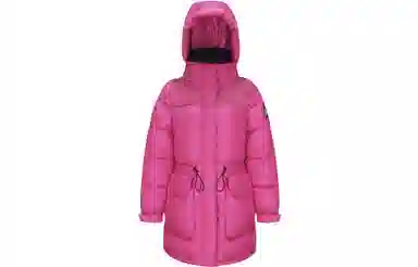 Bosideng 800 Fill Waist Hoodie Mid Down Jacket Women